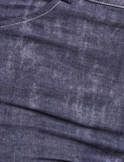 Jean large taille haute 5 poches bleu femme
