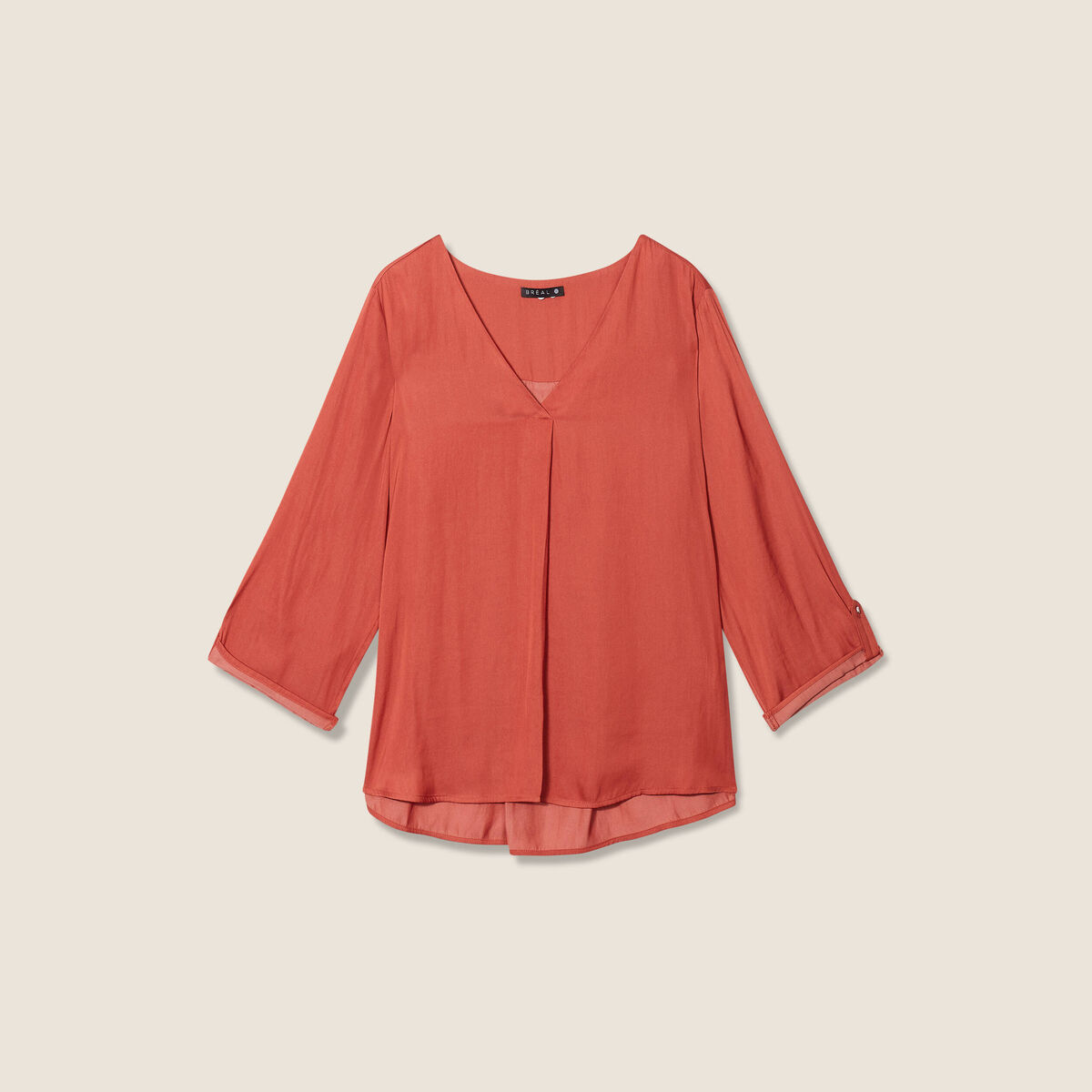 Blouse manches 3/4 vieux rose femme