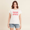 T-shirt manches courtes ecru femme