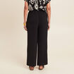 Pantalon coupe large portefeuille noir femme