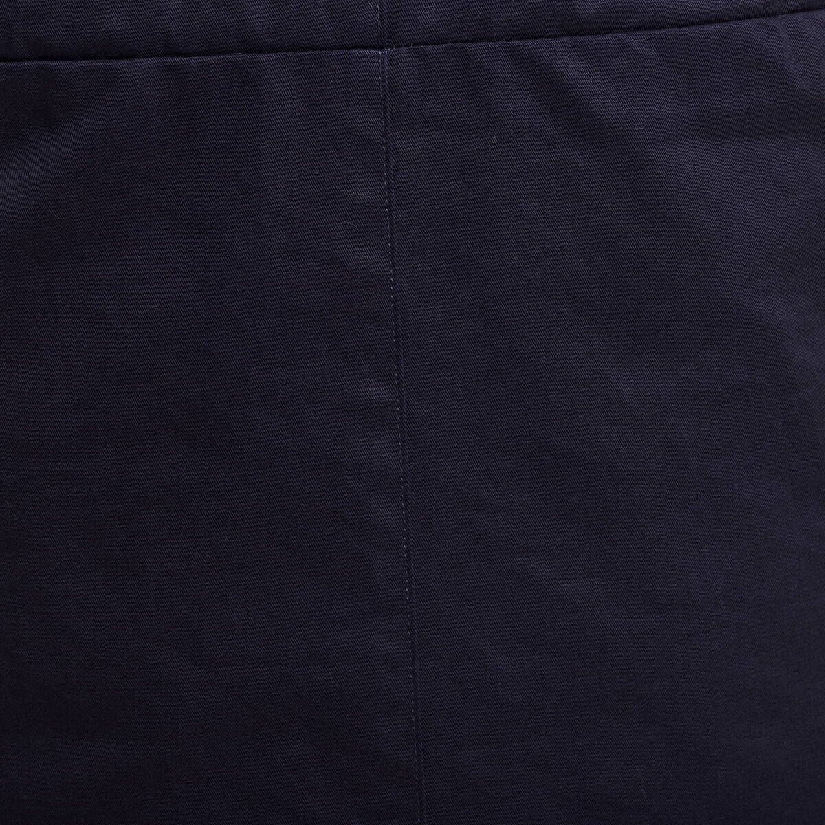 Parka cintr&eacute;e capuche fourrure bleu fonc&eacute; femme