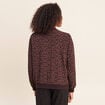 Gilet r&eacute;versible manches longues marron fonc&eacute; femme