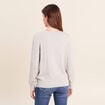 Pull manches longues gris clair femme