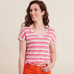 T-shirt manches courtes orange femme