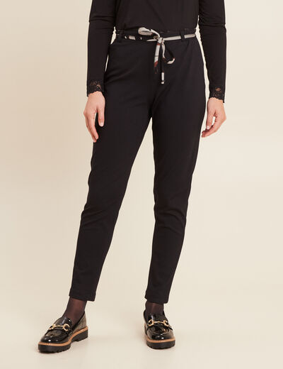 Pantalon jogging réversible marron clair femme