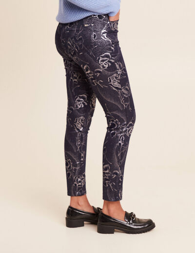 Pantalon magique Le L&eacute;ger enduit bleu femme