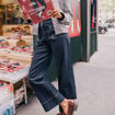 Jean large denim brut femme
