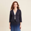 Veste cintrée bleu foncé femme