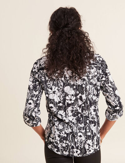 Chemise manches longues noir femme