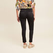 Pantalon ajusté taille haute noir femme