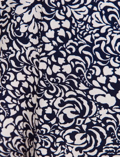 Jupe longue évasée bleu femme