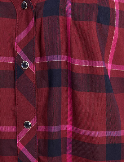 Blouse manches longues rose framboise femme