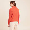 T-shirt col nou&eacute; manches longues rouge fonc&eacute; femme