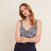 Blouse bretelles fines bleu femme