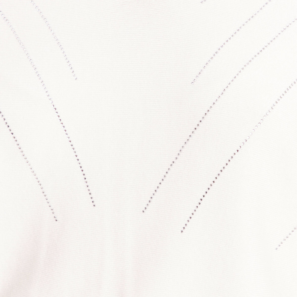 Pull ajust&eacute; col bateau strass ecru femme