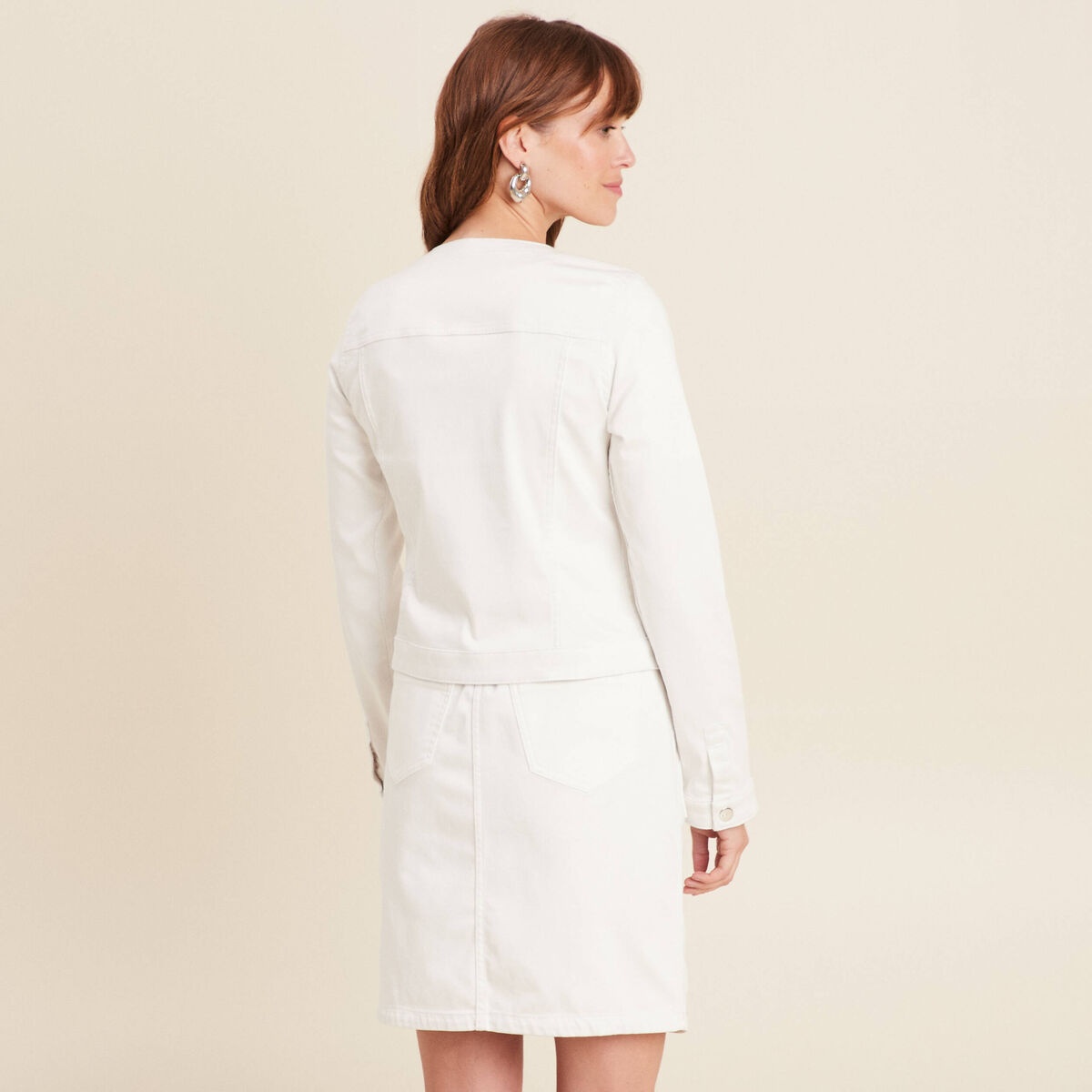 Veste réversible cintrée blanc femme