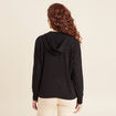 Pull à capuche noir femme