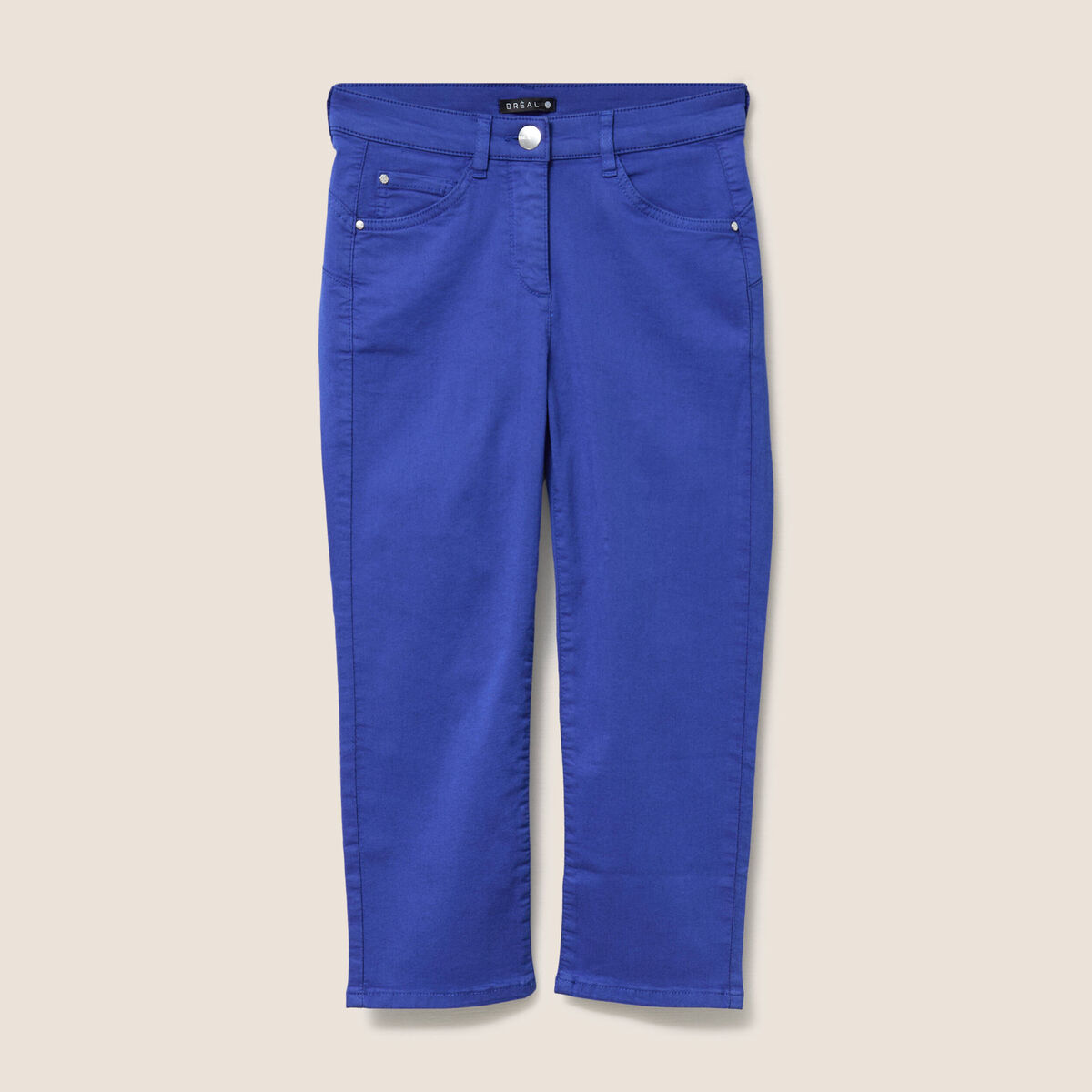 Pantacourt magique Le L&eacute;ger coupe droite bleu fonc&eacute; femme