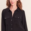 Chemise manches longues noir femme