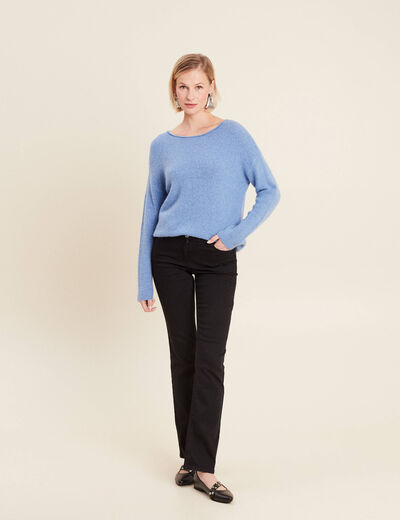 Pull manches longues bleu ciel femme