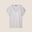 T-shirt manches courtes gris argent femme