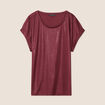 T-shirt manches courtes bordeaux femme