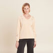 Sweat manches longues beige femme