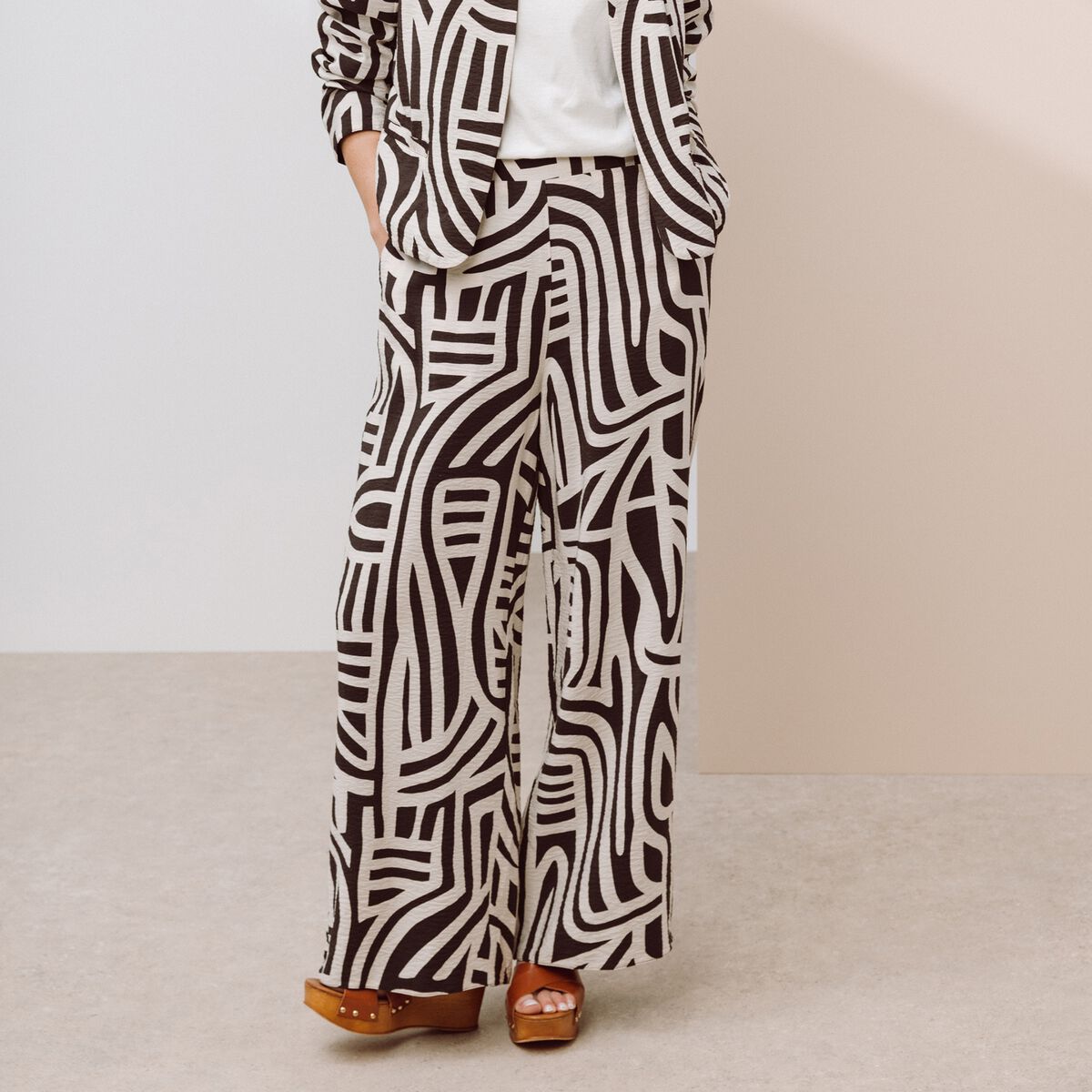 Pantalon magique Le R&eacute;versible large noir femme