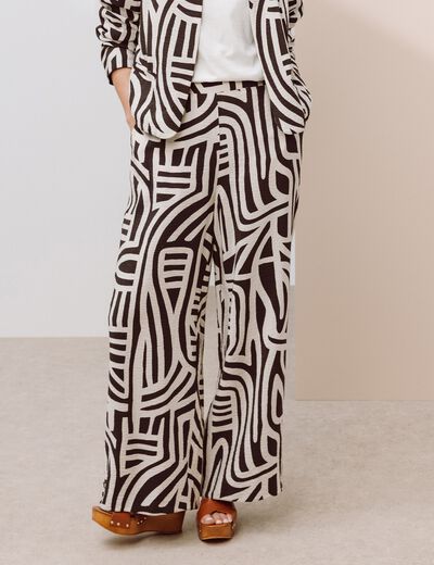 Pantalon magique Le R&eacute;versible large noir femme