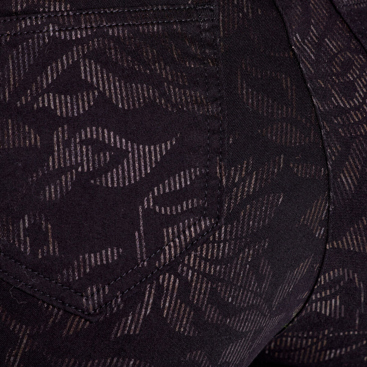 Pantalon ajusté denim noir femme