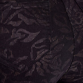 Pantalon ajusté denim noir femme