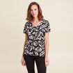 T-shirt manches courtes noir femme