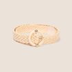 Ceinture tressée ivoire femme