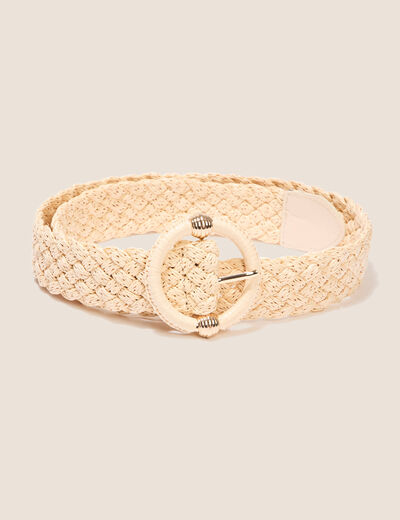 Ceinture tressée ivoire femme