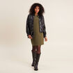 Blouson cintré simili cuir noir femme