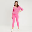 Pantalon ajust&eacute; rose fushia femme