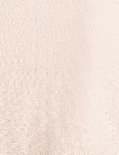 Pull col v manches longues brillant couleur or femme