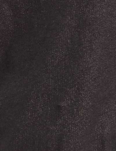 T-shirt col V manches courtes noir femme