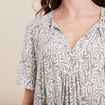Blouse manches courtes vert kaki femme