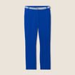Pantalon chino à ceinture bleu electrique femme