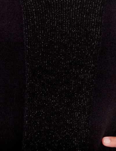 Pull manches longues noir femme
