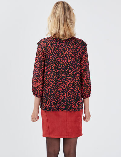T-shirt manches 3/4 noir femme