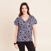 T-shirt manches courtes bleu femme