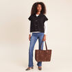 Gilet manches courtes col camionneur noir femme