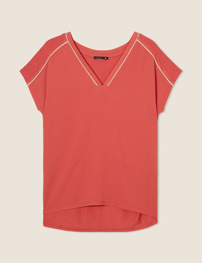 T-shirt manches courtes vieux rose femme