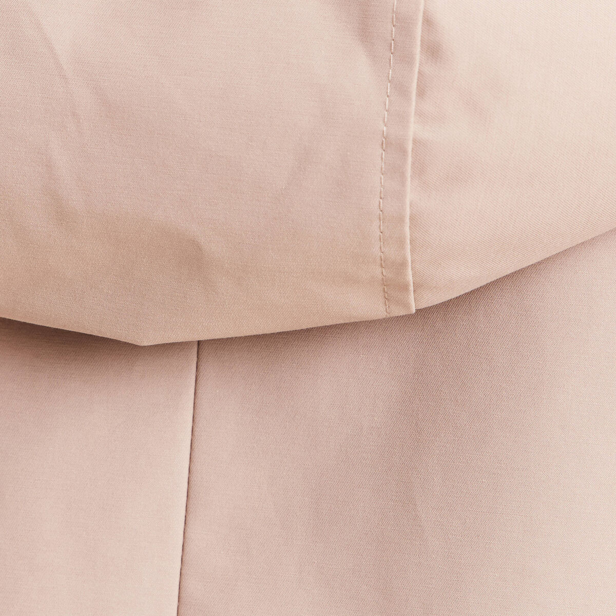 Parka droite courte &agrave; capuche doubl&eacute;e ivoire femme