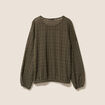 Blouse manches longues vert kaki femme