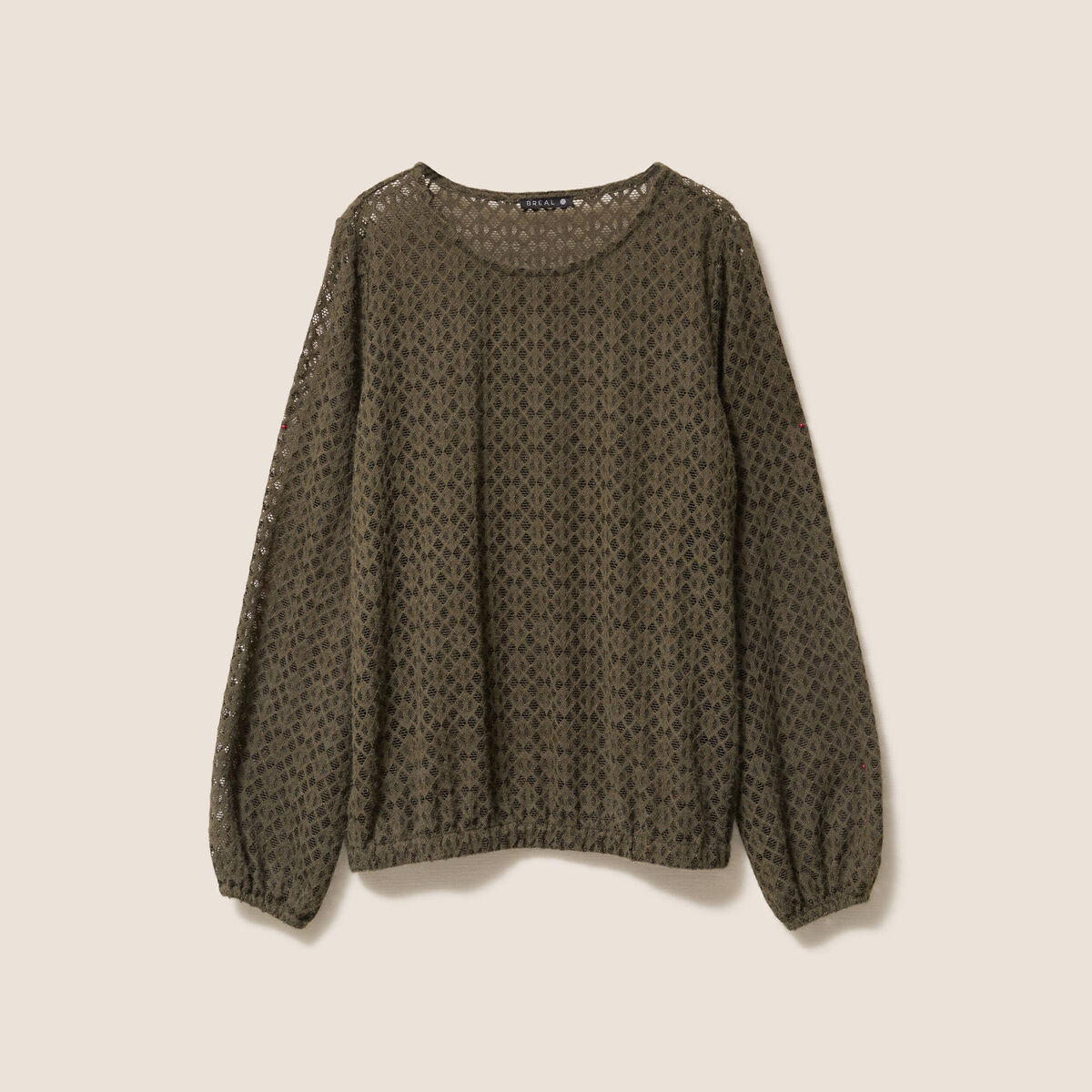 Blouse manches longues vert kaki femme