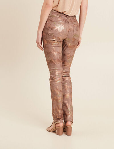 Pantalon ajusté marron femme
