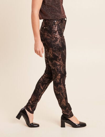 Pantalon ajust&eacute; noir femme